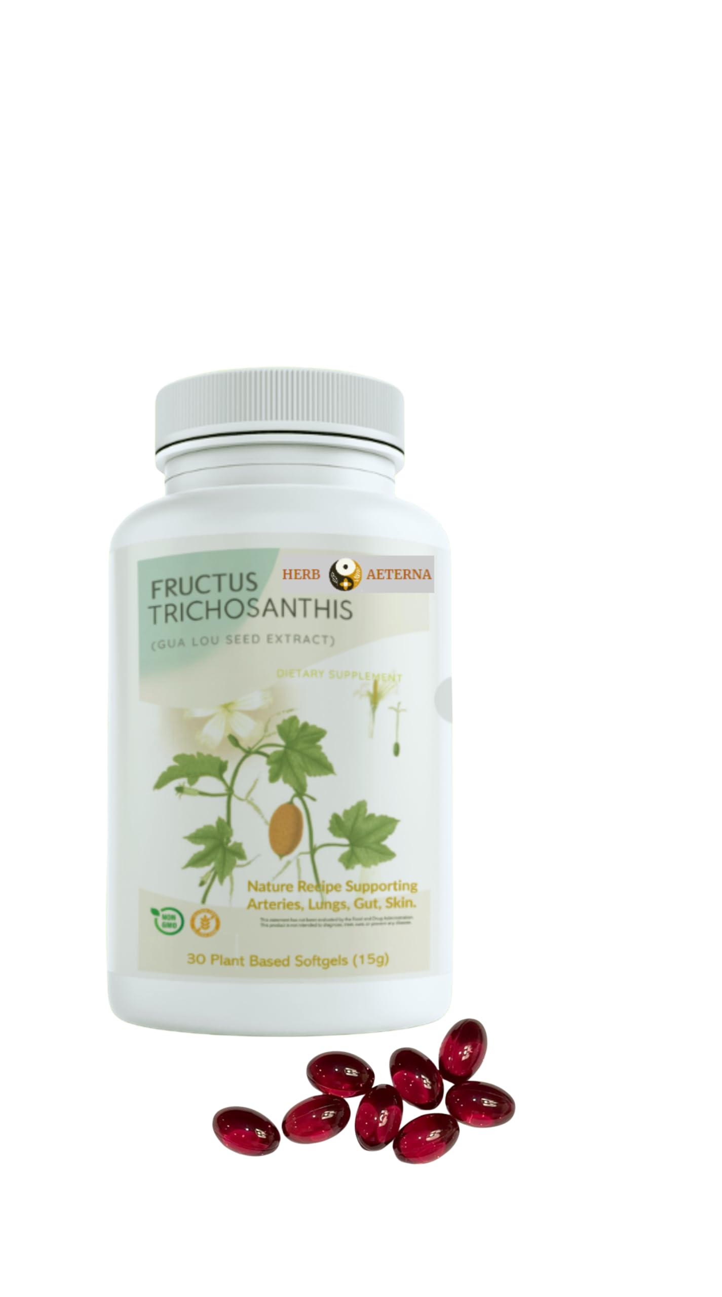 Herb Aeterna Fructus Trichosanthis (Gua Lou Seed Extract) Dietary Supplement, 30 Plant Based Capsules (15 g), Non-GMO